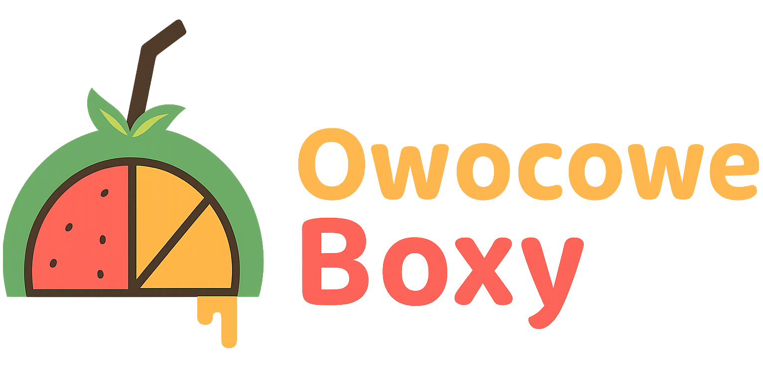 Owocowe Boxy - Logo firmy dostarczającej owoce premium i egzotyczne